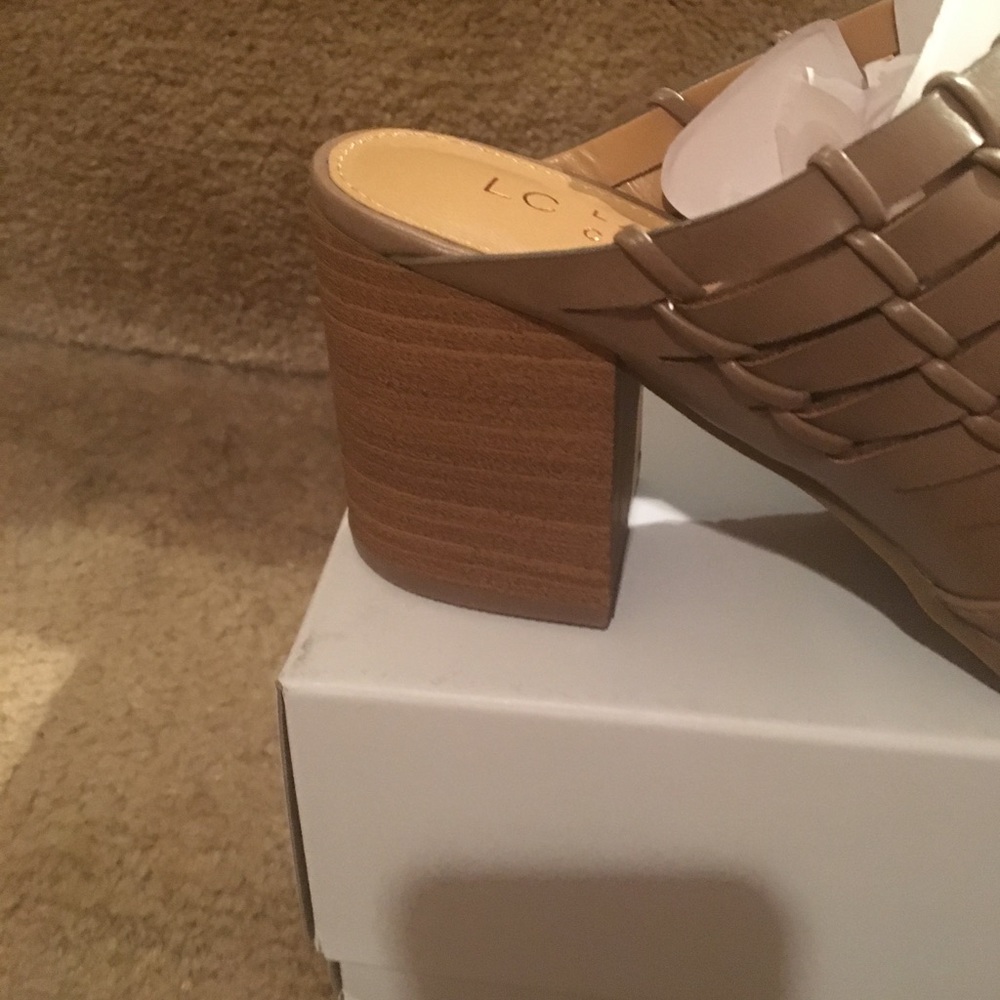 NWT LC Lauren Conrad Taupe mules 6.5 - Picture 8 of 8